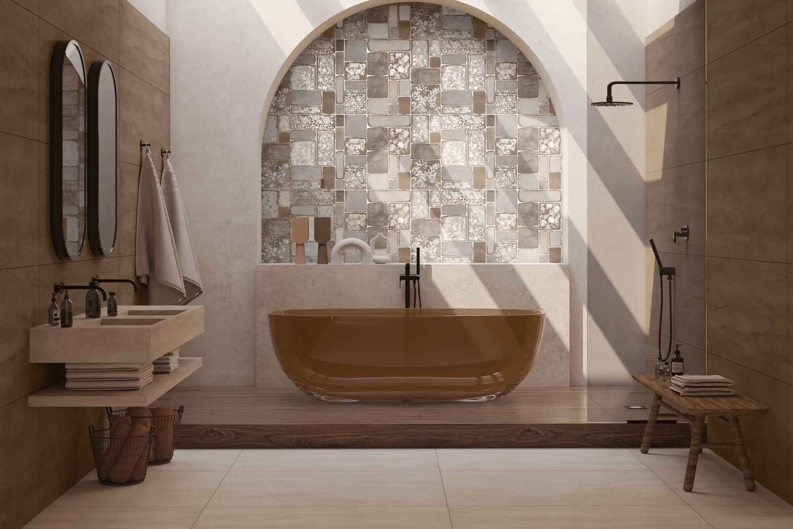 Bend Crema Porcelain Tile – 1200×600mm (Matt Finish) - Image 2