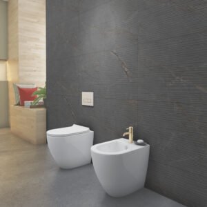 Alternative view of Bonita Nero Liner Porcelain Tile – 300×600mm (Matt Finish)