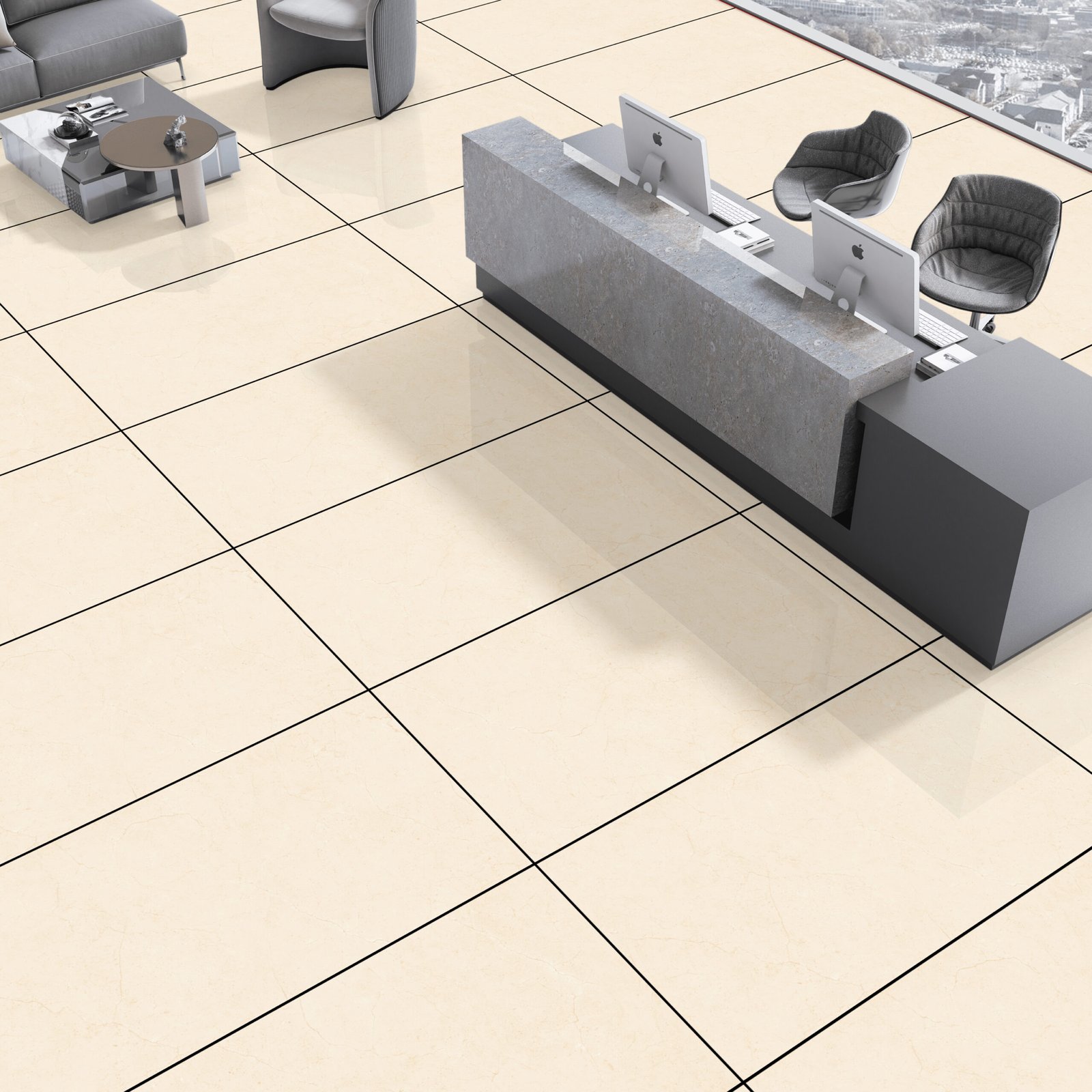 Crema Marfil Porcelain Tile – 1200×600mm (Polished Finish) - Image 2