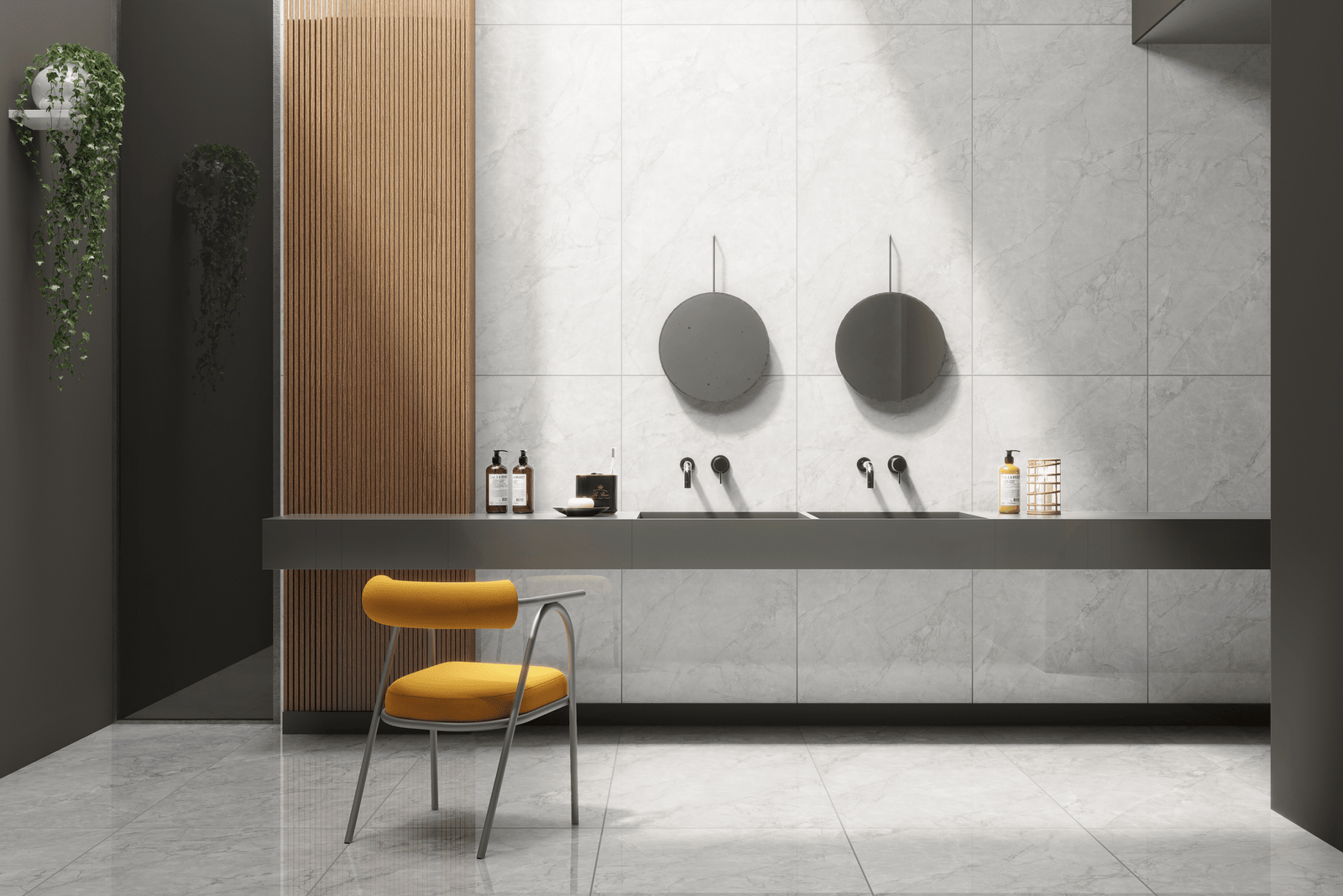 Tamptatino Gris GVT Tile – 600×1200mm (Glossy Finish) - Image 2