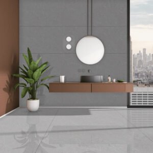 Alternative view of Veinstone Grey GVT Tile – 600×1200mm (Matt Finish)